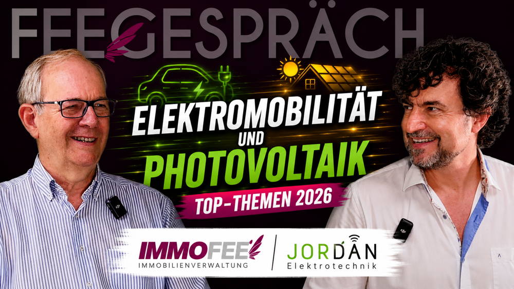 Elektromobilität und Photovoltaik: ImmoFee trifft Jordan Elektrotechnik
